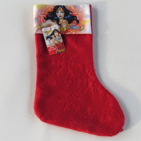 3 Festive Trio of Christmas Holiday Stockings DC Superhero & Embroidered "S" - Picture 2 of 12